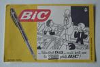 BIC balpennen. Reclame op vloeiblad., Ophalen of Verzenden, Reclamebord