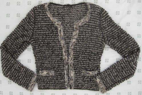 Marccain gemeleerd vest, sluit met haakjes, zwart crème S, Kleding | Dames, Truien en Vesten, Zo goed als nieuw, Maat 36 (S), Beige