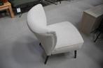 Mooie stoffen fauteuil cocktail salon grove stof naturel, Ophalen, Zo goed als nieuw, Stof, 50 tot 75 cm