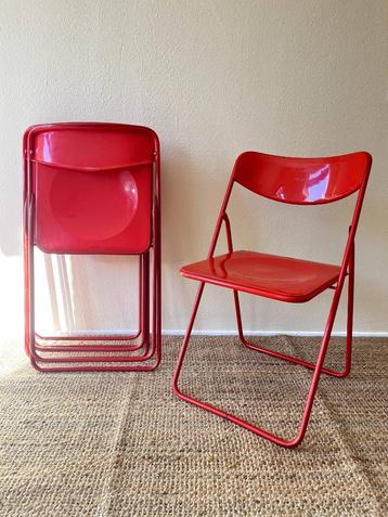 IKEA Ted Klapstoel - Rood - Set van 4 - Gammelgaard Retro beschikbaar voor biedingen