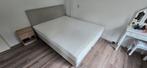 Tweepersoonsbed met extra pocketverings matras, Ophalen, Crème, Gebruikt, Tweepersoons