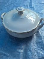 Brocante dekschaal met gouden accenten, Antiek en Kunst, Ophalen of Verzenden