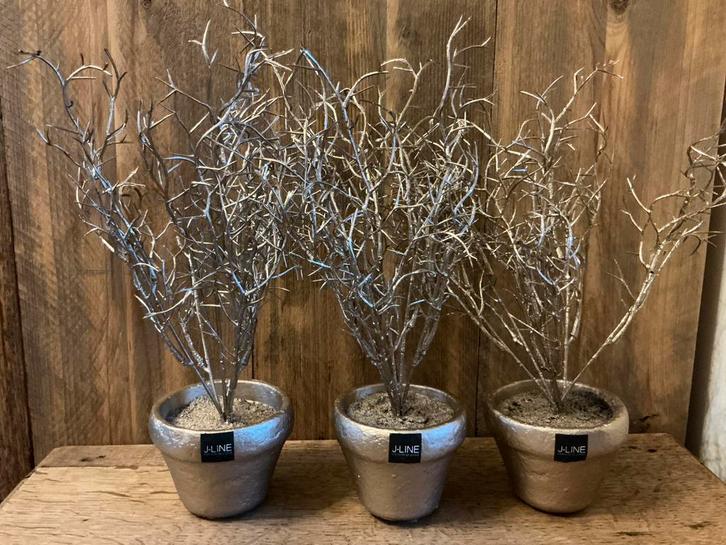 NIEIW set van 3 kunstplantjes in pot champagnekleurig, Huis en Inrichting, Woonaccessoires | Kunstplanten en Kunstbloemen, Nieuw