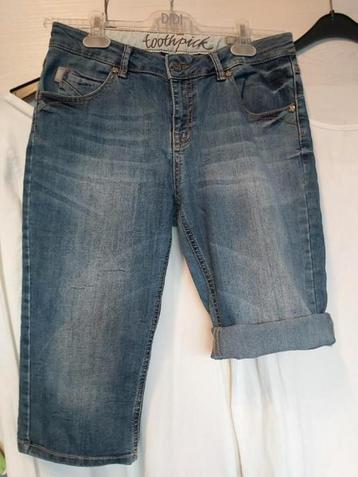 Blue Sista Didi stretch jeans spijkerbroek kniebroek 7/8 40