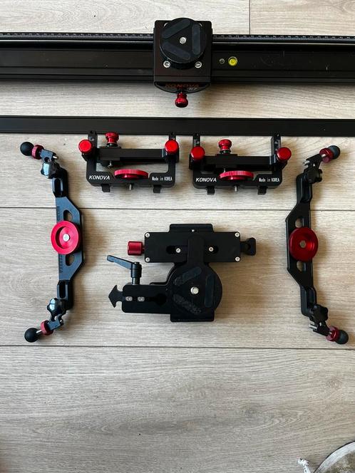 Konova k7 camera slider 100cm met mp100 master pan, Audio, Tv en Foto, Professionele Audio-, Tv- en Video-apparatuur, Gebruikt
