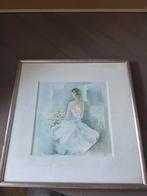 Aquarel Ballerina door Belgisch kunstschilder Walter Lebbe, Ophalen of Verzenden