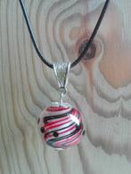 ketting met handgemaakte lampwork glashanger "spiraal" rood, Nieuw, Overige materialen, Ophalen of Verzenden, Rood