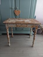 Oud Frans tafeltje, Huis en Inrichting, Tafels | Sidetables, Ophalen, Gebruikt, 50 tot 100 cm, Rechthoekig