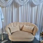 Beige Schelpenbank - Stijlvolle Zitbank, Huis en Inrichting, Ophalen, 75 tot 100 cm, Zo goed als nieuw, Minder dan 150 cm