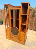 Antieke Art nouveau/Art deco/Jugendstil kast met glas, Ophalen, Met deur(en), Glas, Art deco/Jugendstil/deens