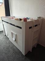 Witte Halfhoogslaper / halve hoogslaper, Ophalen, Gebruikt, Halfhoogslaper