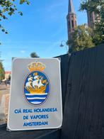 Emaiile Reclame Bord “Stoomboot Spanje” jaren 50, Verzamelen, Merken en Reclamevoorwerpen, Ophalen, Gebruikt, Reclamebord