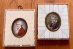2 Antieke miniatuurportretjes:Mozart en Beethoven.Gesigneerd, Ophalen of Verzenden