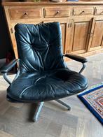 Strassle Draaifauteuils - Set van 2 - Zwart Leer, Ophalen, Gebruikt, Twee, Zwart