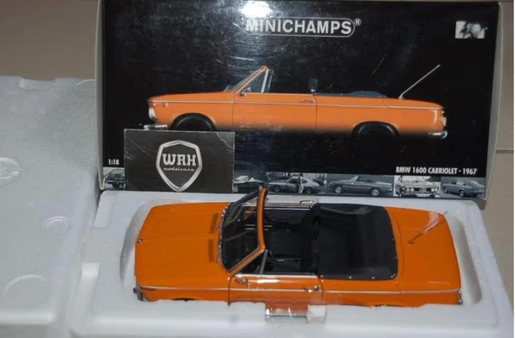 1:18 BMW 1600 CABRIO orange MINICHAMPS diecast in box WRH, Hobby en Vrije tijd, Modelauto's | 1:18, Zo goed als nieuw, Auto, MiniChamps