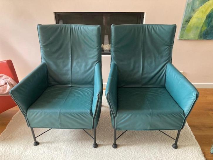 Charly Montis Gerard van den Berg, Huis en Inrichting, Fauteuils, Gebruikt, Leer, 50 tot 75 cm, Minder dan 75 cm, Ophalen