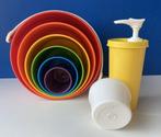 Retro Tupperware Tuppertoys/Sauspompje & Stapeltoren, Ophalen of Verzenden, Huis en Inrichting