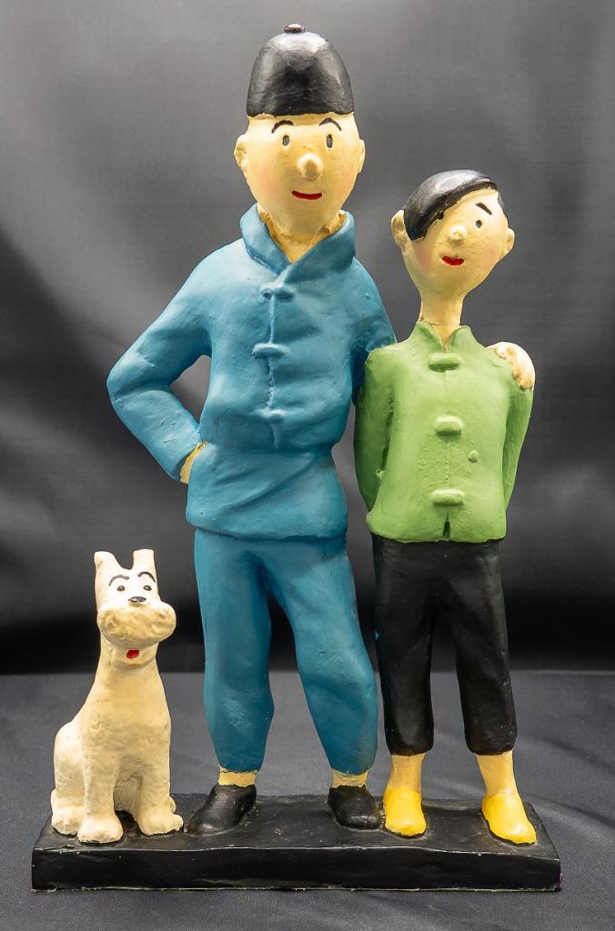 Kuifje - De blauwe Lotus, Verzamelen, Stripfiguren, Zo goed als nieuw, Beeldje of Figuurtje, Kuifje, Ophalen of Verzenden