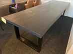 Boomstam tafel zwart eiken 300x100 b keuze van 1099 nu 599, 200 cm of meer, Nieuw, 100 tot 150 cm, Ophalen of Verzenden