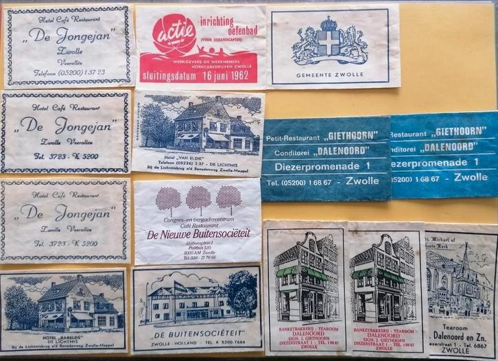 Zwolle 102, Verzamelen, Suikerzakjes, Nederland, Ophalen of Verzenden