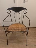 Grange Morphée stoel met rieten zitting, Huis en Inrichting, Gebruikt, Zwart, Ophalen of Verzenden, Metaal