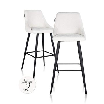 Richmond Interiors barstoel Brooke White Unicorn, set van 2 beschikbaar voor biedingen