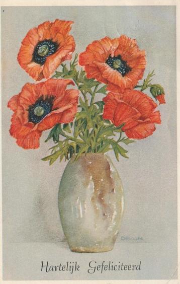 BLOEM BLOEMEN UIT 1951 ZEER MOOIE OUDE KAART KH291 beschikbaar voor biedingen