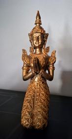 Goudkleurig Boeddha Tempelwachter Beeld 24cm, Ophalen