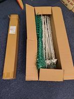 Tuin afzetting plastic gaas met staanders, Ophalen, Zo goed als nieuw, IJzer, Gaashekwerk