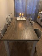 Eetkamerset, tafel en set stoelen, Huis en Inrichting, Ophalen, Gebruikt, 200 cm of meer, 50 tot 100 cm