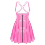 Roze lakleren uitgesneden dames jurk / jurkje lak leer, Kleding | Dames, Jurken, Maat 38/40 (M), Verzenden, Nieuw, Roze