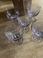 4 prachtige kristallen coups op voetje, Ophalen of Verzenden