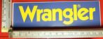 Vintage sticker Wrangler logo spijkerbroek jeans blauw geel, Ophalen of Verzenden, Zo goed als nieuw