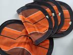 5 stuks Retro placemat oranje bruin nieuw, Ophalen of Verzenden, Nieuw, Oranje, Placemat