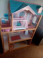 Groot Houten Poppenhuis - 124cm - Incl. Meubels!, Ophalen