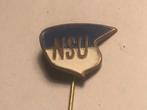 Metalen NSU AUTOMERK Speld (Blauw/Wit/Messingkleur)., Verzenden, Zo goed als nieuw, Transport, Speldje of Pin