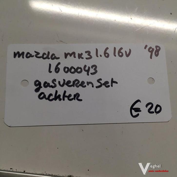 Mazda MX3 1.6 16v  1998 Wagennr 1600043 Gasverenset achterkl, Auto-onderdelen, Carrosserie en Plaatwerk, Gebruikt, Ophalen of Verzenden