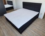 Double Boxspring 180x200 cm with Mattress and Topper, Ophalen, Overige materialen, Gebruikt, Zwart