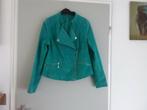 Groen leer jack maat l, Maat 38/40 (M), Ophalen of Verzenden, Zo goed als nieuw, Jasje