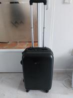 Zwarte Reiskoffer met Wieltjes, Sieraden, Tassen en Uiterlijk, Koffers, Ophalen, Uitschuifbare handgreep, Gebruikt, Hard kunststof