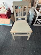 4 stuks eettafel stoelen, Huis en Inrichting, Stoelen, Ophalen, Vier, Grijs, Brocant