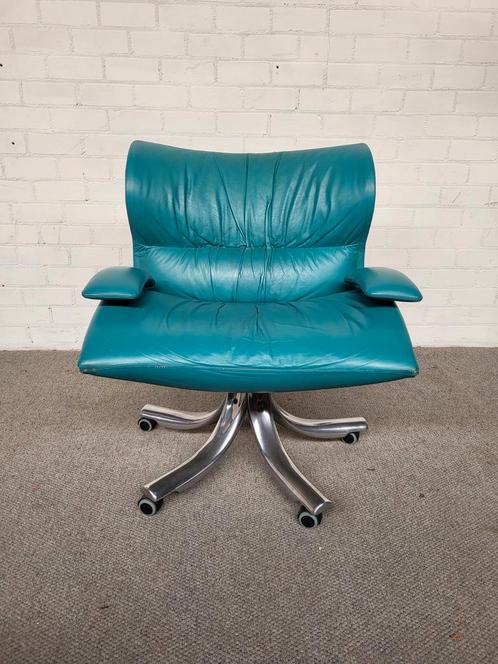 vintage chairs, Italian design. set van 4, Huis en Inrichting, Stoelen, Gebruikt, Leer, Ophalen