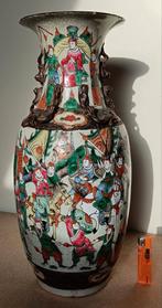 Grote Chinese Nanking Vaas, 19e Eeuw China Chinees, Ophalen of Verzenden