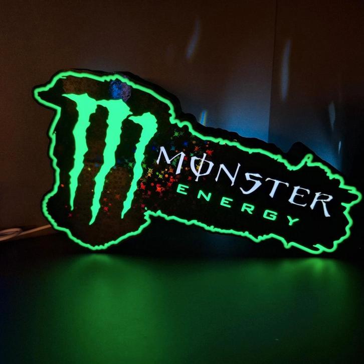 Monster energy mancave wandlamp / nachtlampje, Huis en Inrichting, Barren, Nieuw, Ophalen of Verzenden