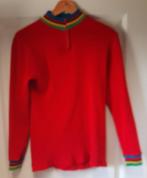 Wollen Retro fietsshirtwereldkampioen bandjes rood, Verzenden, Info@salice.com, Zo goed als nieuw, Kleding