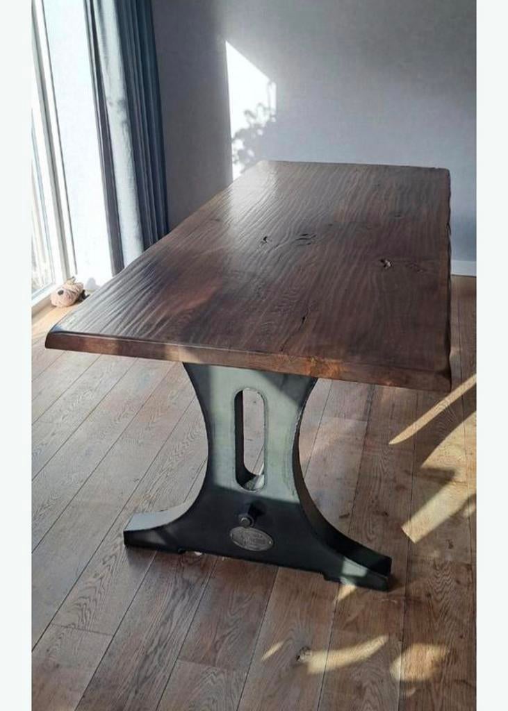 Industriële eettafel, Ophalen, 100 tot 150 cm, 200 cm of meer, Zo goed als nieuw