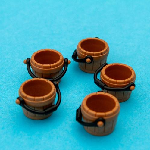 Playmobil emmertjes 5 stuks, Kinderen en Baby's, Speelgoed | Playmobil, Gebruikt, Los playmobil, Ophalen of Verzenden