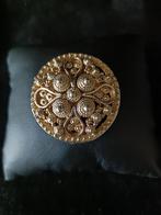 Vintage Gemerkt Gold plated Sjaalclip, Sieraden, Tassen en Uiterlijk, Broches, 4 tot 7 cm, Gebruikt, Ophalen of Verzenden, Goud