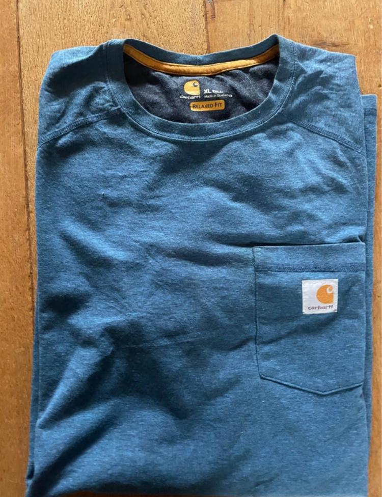 Carhartt Longline T-shirt XL Borstzak met Logo Lang Model, Ophalen of Verzenden, Zo goed als nieuw