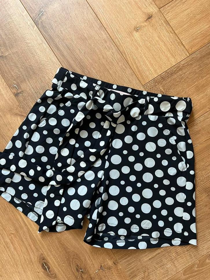 Studio anneloes romee dot bermuda korte broek XS donkerblauw, Kleding | Dames, Broeken en Pantalons, Zo goed als nieuw, Maat 34 (XS) of kleiner